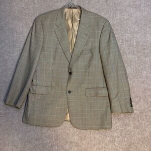 Vintage Tasso Elba Men's 42R jacket Houndstooth Vitale Canonico Wool Sport Coat‎